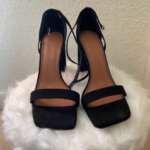 Black Open Toe Heels